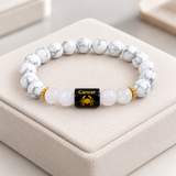 Cancer Howlite & White Stone Zodiac Bracelet