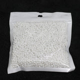 100Gm Glass Seed Beads Ceylon White 8/0