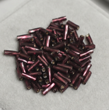 850 Pcs Nippon Seed Beads Twisty Buggles Dark Purple