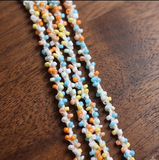1 Mtr Opaque Seed Bead Beaded String For Necklace