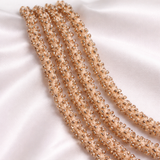 1 Mtr Silver Line Seed Bead Beaded String For Necklace
