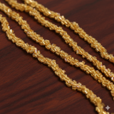 1 Mtr Seed Bead Beaded String For Necklace Golden