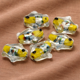 20 Pcs, 20mm Silver Foil Fish Beads