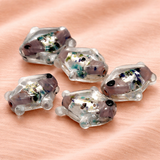 20 Pcs, 20mm Silver Foil Fish Beads