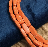 2 Strings Semiprecious Howlite Beads 21x12mm