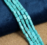 2 Strings Semiprecious Howlite Beads 6x3mm