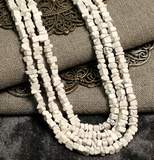 2 Strings Semiprecious Howlite Beads 4mm