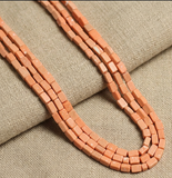 2 Strings Semiprecious Howlite Beads 7x4mm