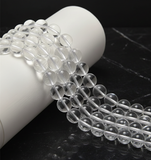 5mm Round Clear Quartz Stone Beads White