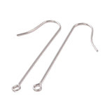 10 Pcs Tarnish Resistant 316 Surgical Stainless Steel Earring Hooks 40mm