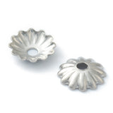 100 Pcs, 304 Stainless Steel Bead Caps, Multi-Petal, Flower, 5.7x1.4mm