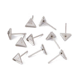 7x7mm, 304 Stainless Steel Stud Earring Posts, Triangle