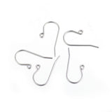 20 Pcs, Tarnish Resistant 316 Stainless Steel Earring Hooks, Ear Wire, 16x27x0.8mm