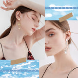 20 Pcs  2 Color Flat Round 304 Stainless Steel Stud Earring , with Loops and 10 Pairs Ear Nuts, Golden & Steel Color, 10.5~12x8mm