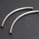 10 Pcs Silver Bend Pipes 4 Inch, 5mm