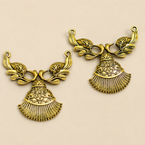 5 Pcs German Silver Pendants 2.5 Inch