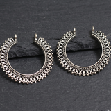 10 Pcs German Silver Earring Components 1.5 Inch
