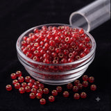 50gm 4/0 Preciosa Ruby Gold-Lined Seed Beads