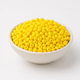 50gm 4/0 Preciosa Opaque Radiant Yellow Seed Beads