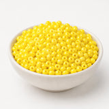 50gm 4/0 Preciosa Opaque Lemon Yellow Seed Beads