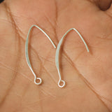 Sterling Silver Curved Flat Earwire 30x15mm_BNF0945