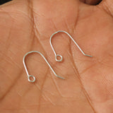 Sterling Silver Plain Earwire 18x13mm_bnf0537