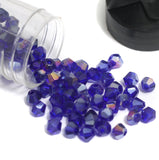 400 Pcs, 4mm Luster Blue Faceted Bicone Beads