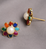 4 Pcs Pacchi Earring 14X14 MM