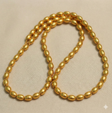 5mm Brass Oval Golden Beads