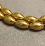 14x8mm Brass Oval Kolhapuri Gold Beads