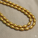 14x8mm Brass Oval Kolhapuri Gold Beads