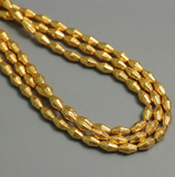 2 Strings 5mm Brass Oval Gold Beads