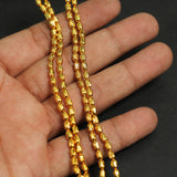 3mm Brass Capsule C Cut Gold Beads