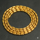 2 Strings 8x4mm Brass Kharbuja Oval Gold Beads