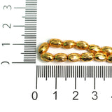 5mm Brass Oval C Cut Gold Beads