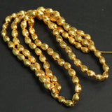 6mm Brass Oval C Cut Gold Beads