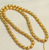 2 Strings 3-6mm Brass Oval C Cut Gold Beads