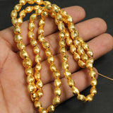 6mm Brass Oval C Cut Gold Beads