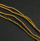 3mm Brass Kharbuja Gold Beads