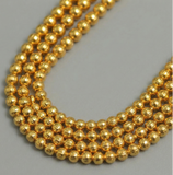 3mm Brass Kharbuja Gold Beads