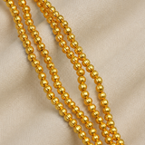 2 Strings 3-8mm Brass Kharbuja Gold Beads