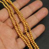 4mm Brass Kharbuja Gold Beads