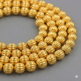 5mm Brass Kharbuja Gold Beads