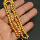 5mm Brass Kharbuja Gold Beads