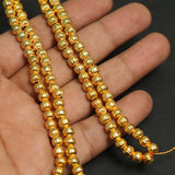 6mm Brass Kharbuja Gold Beads