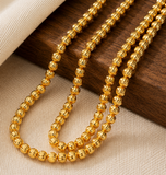 2 Strings 3-8mm Brass Kharbuja Gold Beads