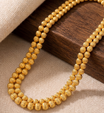 2 Strings 3-8mm Brass Kharbuja Gold Beads