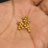 3mm Brass S Cut Gold Beads