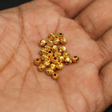 4mm Brass S Cut Gold Beads