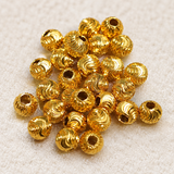 4mm Brass S Cut Gold Beads